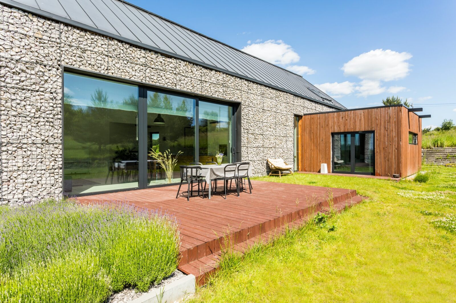 Modern house with stone elevation