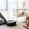 modern interior design of nursery room with bean bag chair