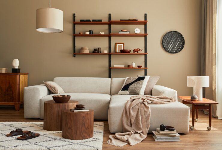 Modern interior of living room