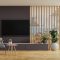 Modern interior room with furniture,TV room,Dining room.