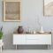 Real photo of a botanic living room interior with burlap artwork