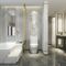 3d rendering luxury modern design bathroom and toilet