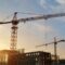 Crane silhouette building