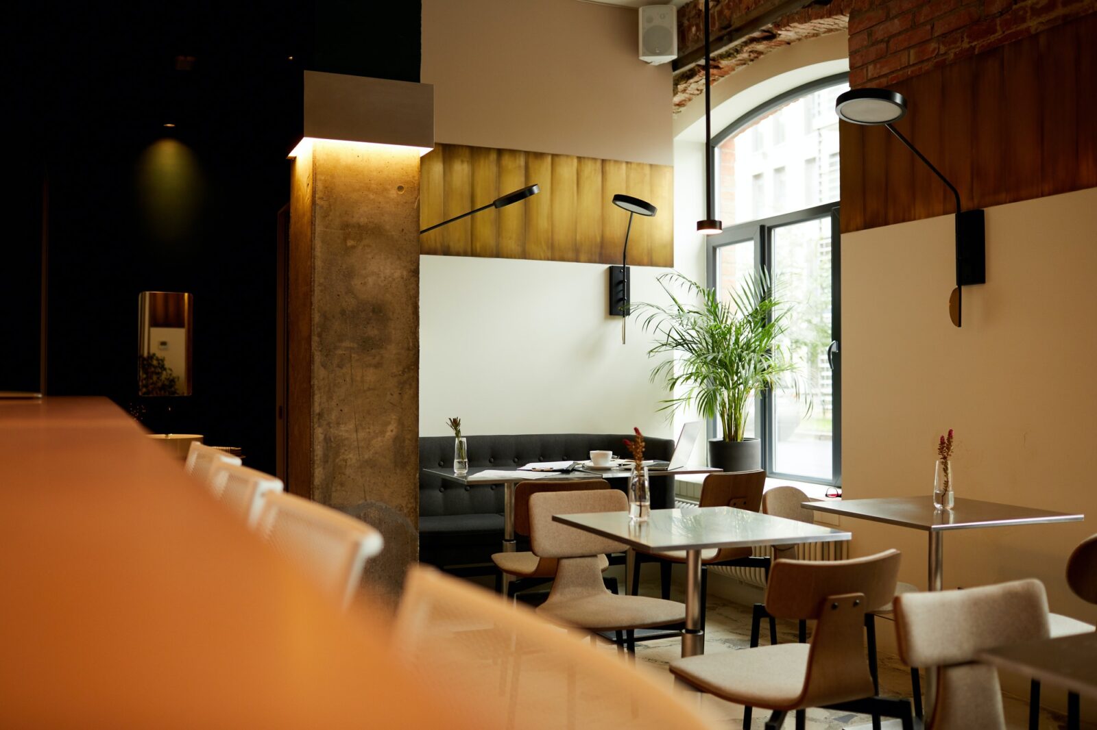 Modern empty restaurant