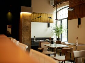 Modern empty restaurant