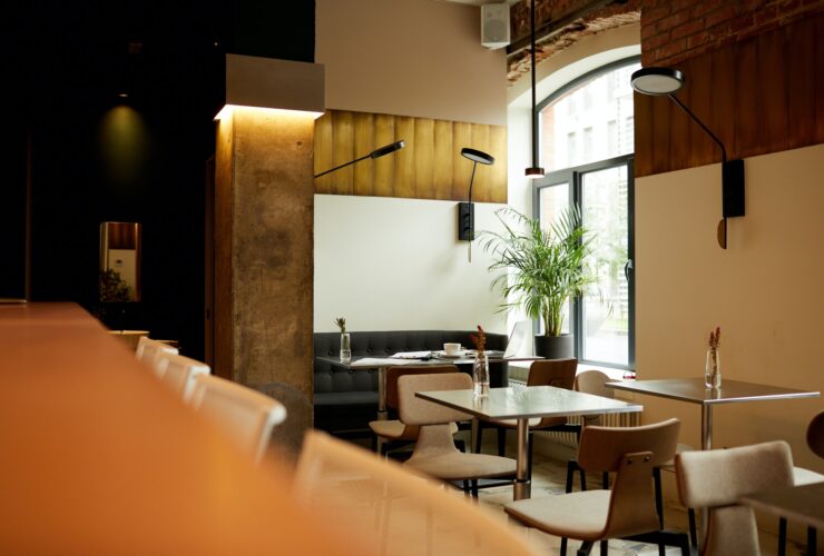 Modern empty restaurant