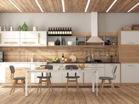 Modern white and wooden kitchen