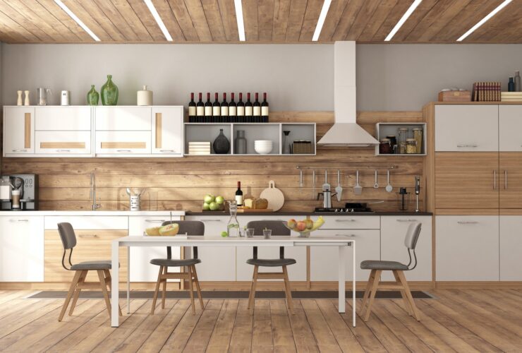 Modern white and wooden kitchen