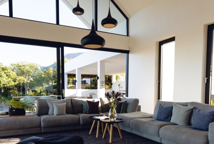 View of living room interior of a modern house