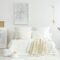 White minimalist master bedroom interior