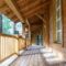 wooden terrace in modern country house
