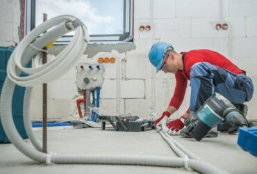 Electric Cables Conduit Installation Inside Newly Constructed House
