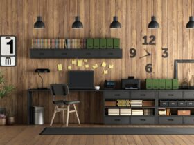 Home office in rustic style