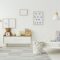 Kid's bedroom with wooden furniture