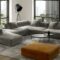 Minimalist Interior of modern living room 3D rendering