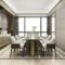3d rendering dining set in modern luxury dining room