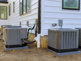 Air conditioning system in the installation under construction new house