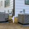 Air conditioning system in the installation under construction new house