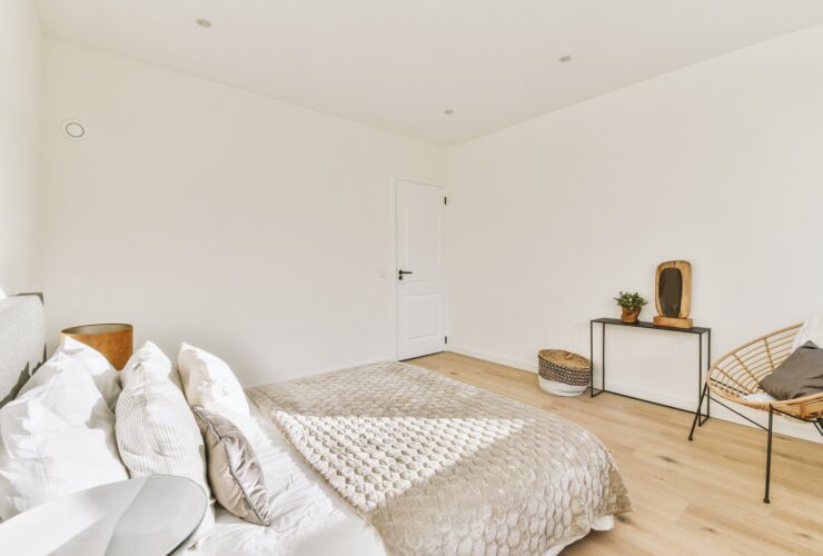 Bedroom with minimalist style furniture