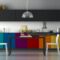 Colorful modern kitchen
