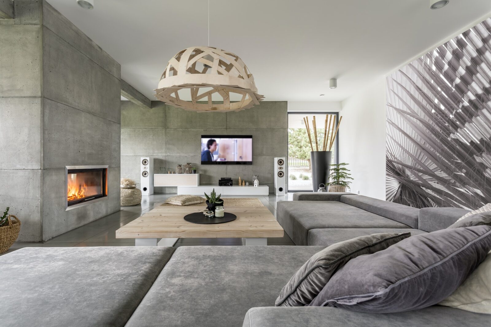 Concrete living room