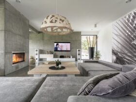 Concrete living room