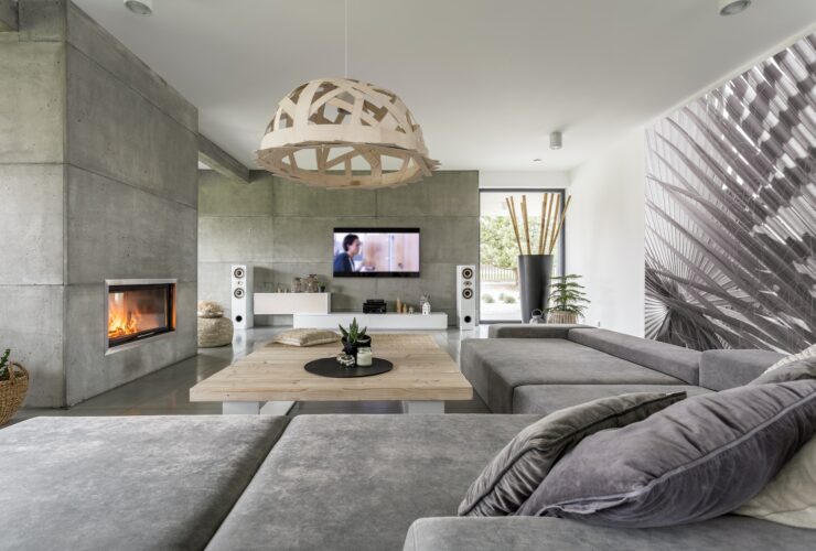 Concrete living room