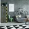 Industrial living room with bike