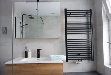 Modern bathroom interior.