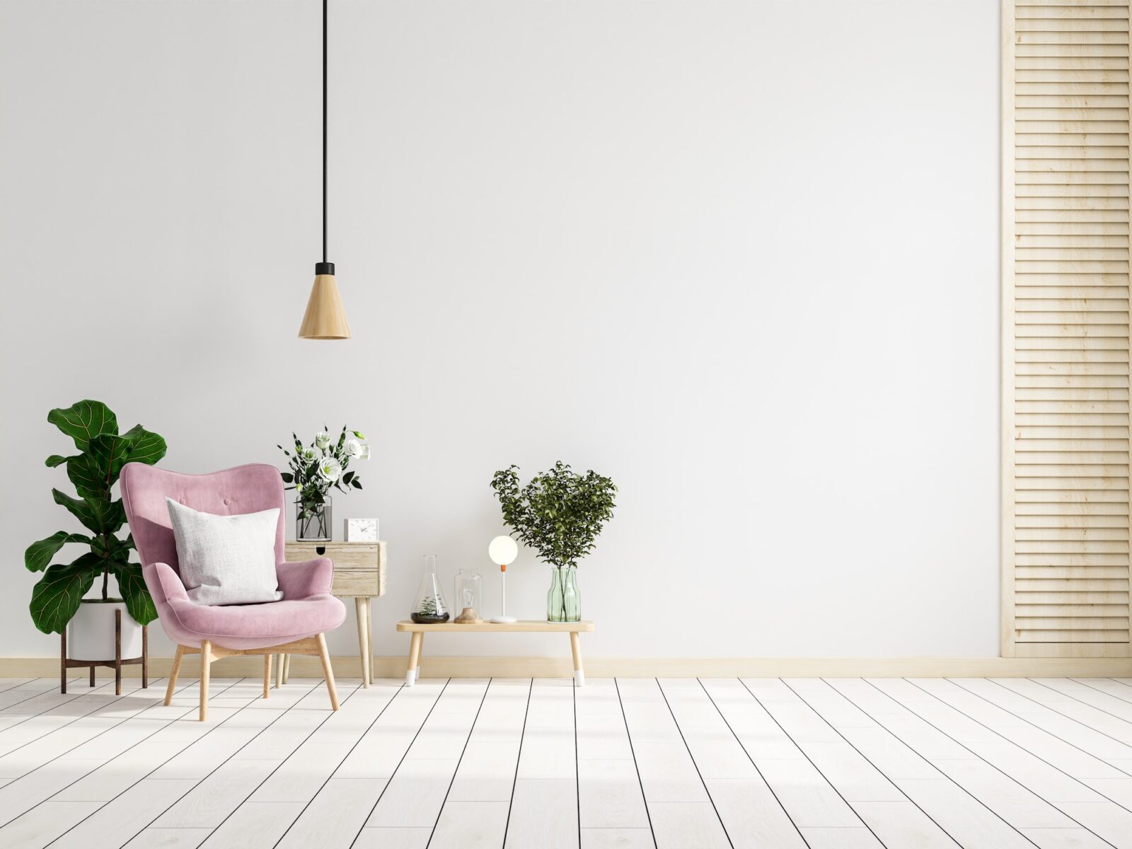 Modern interior of living room.