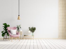 Modern interior of living room.