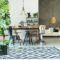 Modern interior with pattern carpet