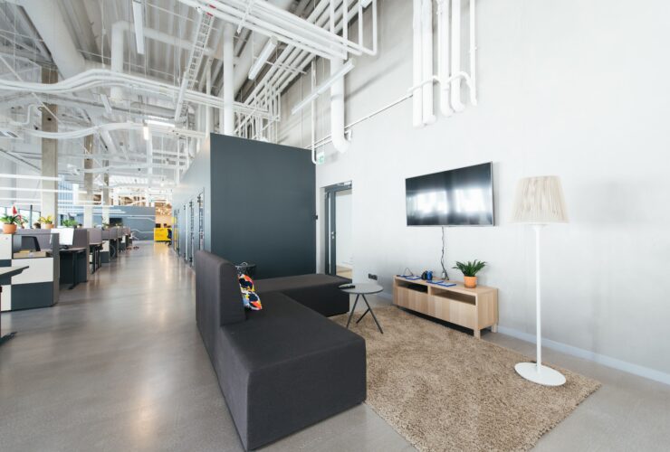 Modern open space office interior