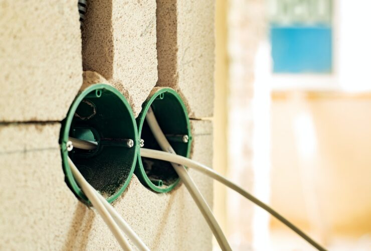 New electrical wiring installation