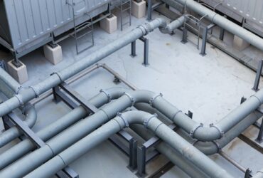 Pipe on the roof top