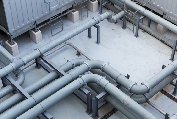 Pipe on the roof top