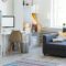 Apartment Interior in White and Blue