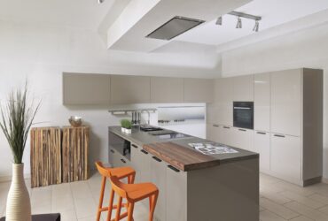 Countertop and cabinets in modern kitchen