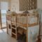 Kids twin bed in neutral colors