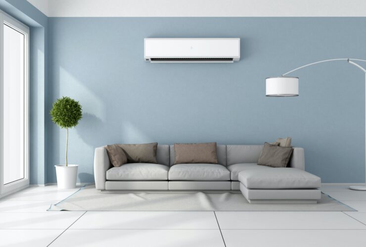 Living room with air conditioner