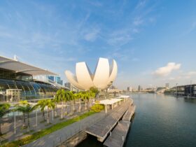 Marina Bay area in Singapore city.
