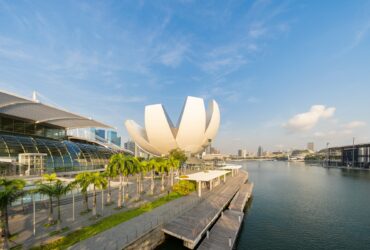 Marina Bay area in Singapore city.