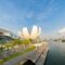 Marina Bay area in Singapore city.