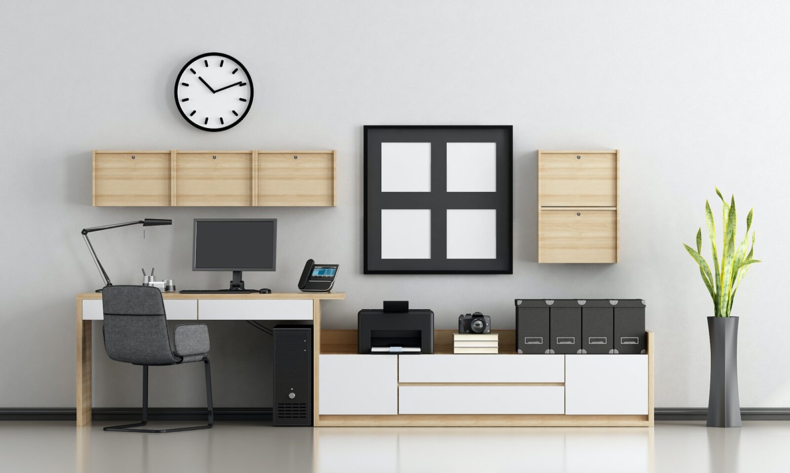 Minimalist home workplace