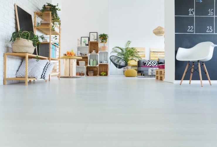 Modern interior with crate furniture
