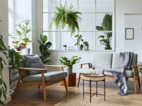 Modern scandinavian interior of living room