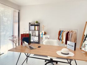 Working space for online shop. Small business.