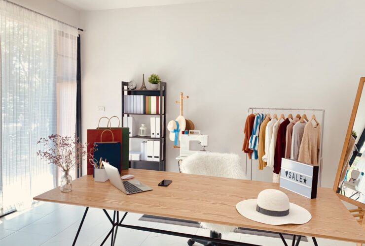 Working space for online shop. Small business.