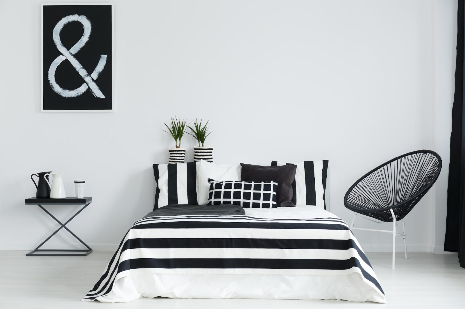 Bedroom with chair and table