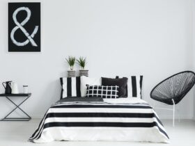 Bedroom with chair and table